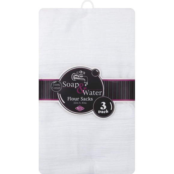 Toalla Ritz Flour Sack, algodón, 81 x 76 cm, paquete de 3