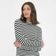 thumbnail image 3 of Polera Mujer Beatle Rib Negro/Blanco Corona, 3 of 5