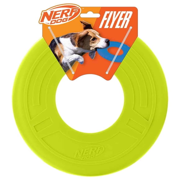 Disco volador para perro Nerf Dog Atomic Flyer de 25 cm, verde