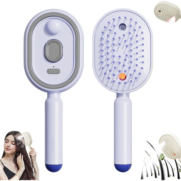 Cepillo pelo vapor eléctrico 2027 desenredante vaporizador reduce frizz estática