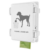 Onybte - Dispensador De Bolsas Para Excrementos De Perro, Montaje En Pared, Impermeable, Para Exteriores, Blanco