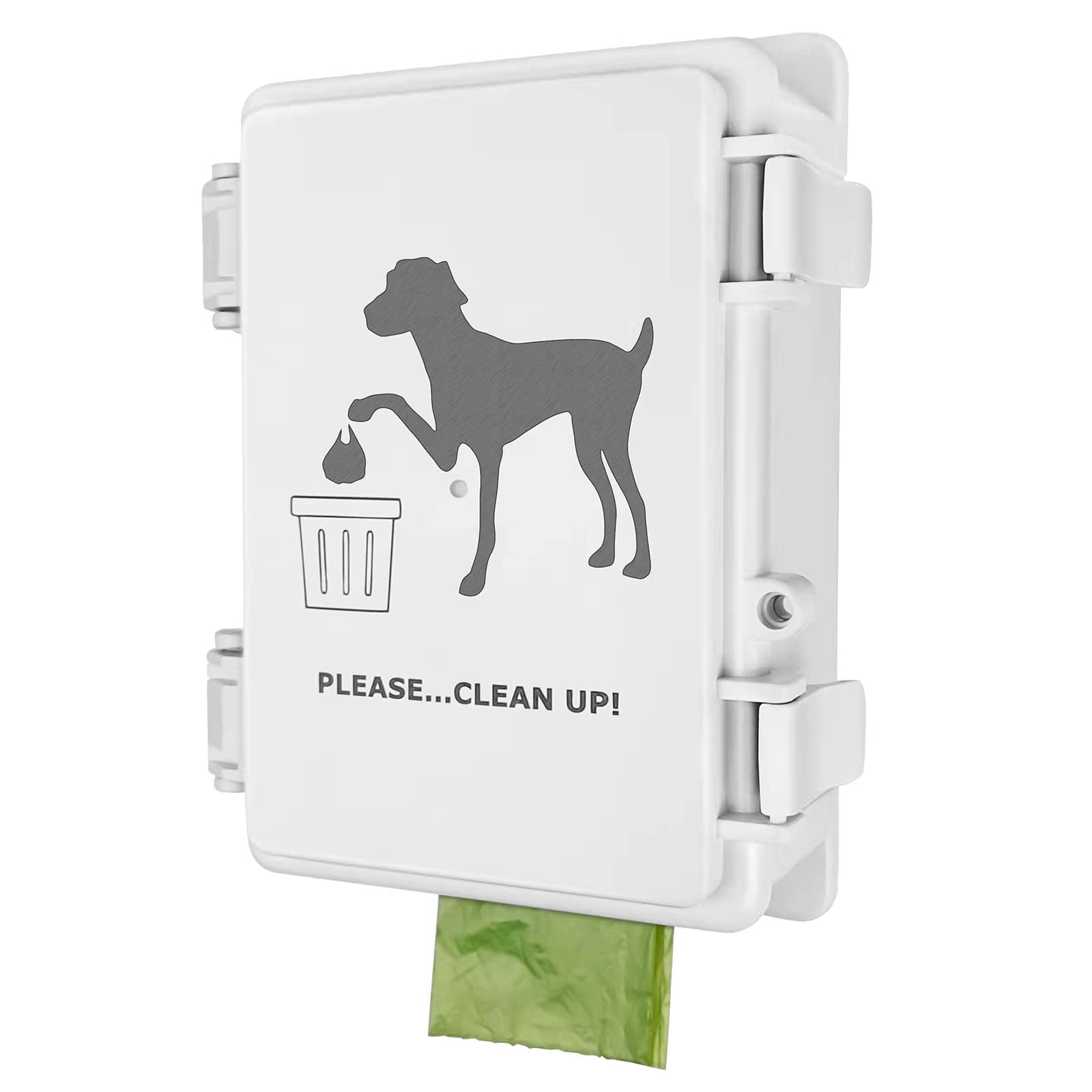 Onybte - Dispensador De Bolsas Para Excrementos De Perro, Montaje En Pared, Impermeable, Para Exteriores, Blanco