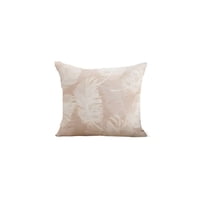 Genérico - Pack De 2 Fundas De Cojin De Hojas Beige