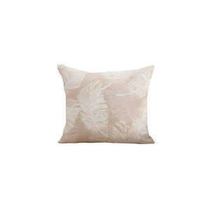 Genérico - Set De 4 Fundas De Cojin De Hojas Beige