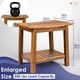 thumbnail image 4 of Banco de ducha Upolana de madera maciza de madera maciza de 20 cm con estante de almacenamiento, 4 of 8