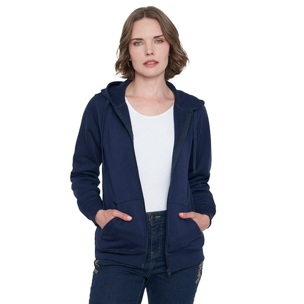 Polerón Mujer Hoddie Azul Básico Corona