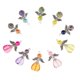 thumbnail image 4 of 10 piezas mixtas del ala del ángel encantos perla colgante diy joyería hallazgos del arte, 4 of 5