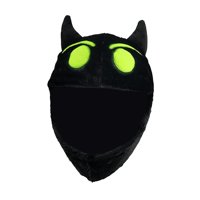 Ioensy - Funda Para Casco De Motocicleta Devil, Bonita Y Creativa Para Hombres Y Mujeres, Funda Para Casco De Felpa, Color Verde