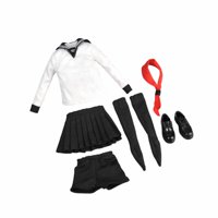 Magideal - Traje De Uniforme Escolar Para Mujer A Escala 1/6, Figura De Acción Elegante A La Moda, Ropa Para Muñecas Femeninas De 12 Pulgadas, Accesorios Para El