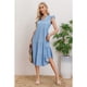 thumbnail image 3 of Vestido Largo Algodon Primavera Mujer Cuello Mao Manga corta 3322, 3 of 3