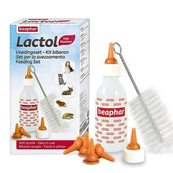 Lactol Set Mamadera Lactancia Perros Gatos, Capacidad 35ml
