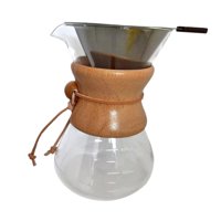 Magideal - Cafetera Para Verter, Gotero De Café Transparente Portátil Resistente Al Calor Con Filtro De Acero Inoxidable Para Acampar Al Aire Libre Y Cafetería 600Ml