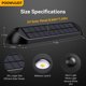 thumbnail image 2 of Luz Solar para Cercas POOWUUDT 30 cm 4‑LED (Pack de 4), 2 of 8