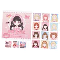 Magideal - Hacer Un Libro De Pegatinas De Cara Colorido Divertido Scrapbooking Vestir Princesa Muñeca Pegatina Para Regalo De Cumpleaños Niñas Fiesta , Niña Bonita