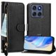 thumbnail image 5 of Funda Billetera Cremallera para Motorola Edge 60 con Porta Tarjetas, Soporte y Correa Negro, 5 of 5