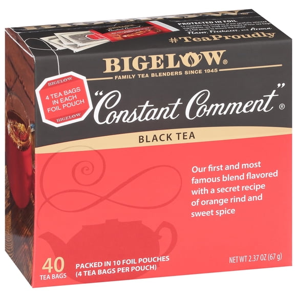 Tea Bigelow Constant Comment con cafeína negra, 40 bolsas x 6