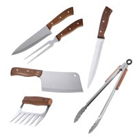 Set Parrilla 6 Piezas Acero Inoxidable Arthome Par41