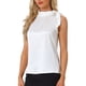 thumbnail image 4 of INSPIRE CHIC Blusas de Trabajo Sólidas sin Mangas para Mujer con Lazo en el Cuello de Satén XS Blanco, 4 of 6