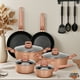 thumbnail image 5 of Bateria De Cocina Ceramica Antiadherente Aluminio 13 Piezas Oro Rosa, 5 of 9