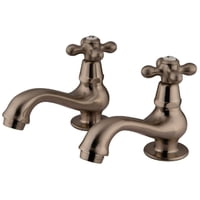 Grifo De Lavabo Kingston Brass Heritage Classic Con Mango En Forma De Cruz