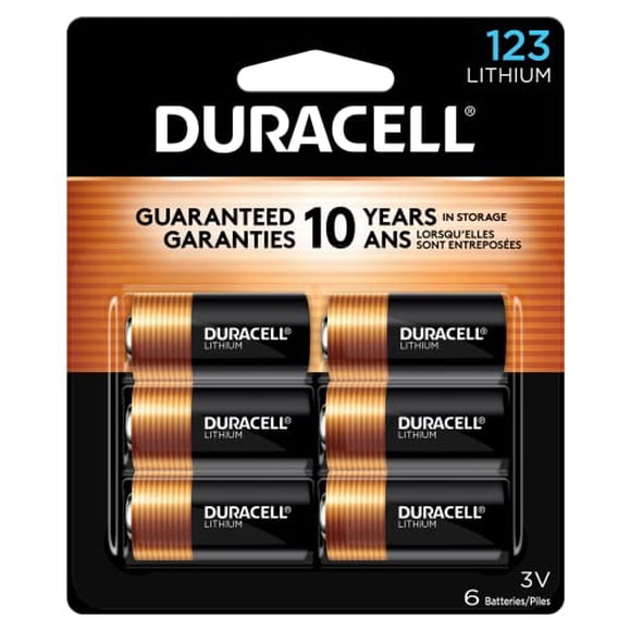 Batería Duracell CR123A 3V Paquete 6 Unidades