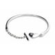 thumbnail image 1 of Pulsera Pandora Moments Cadena Serpiente T-Bar Corazón Plata, 1 of 6