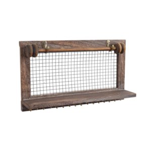 Bothyi - Estante De Pared Con 16 Ganchos Estante De Madera Para Colgar Pendientes Pasillo Pared