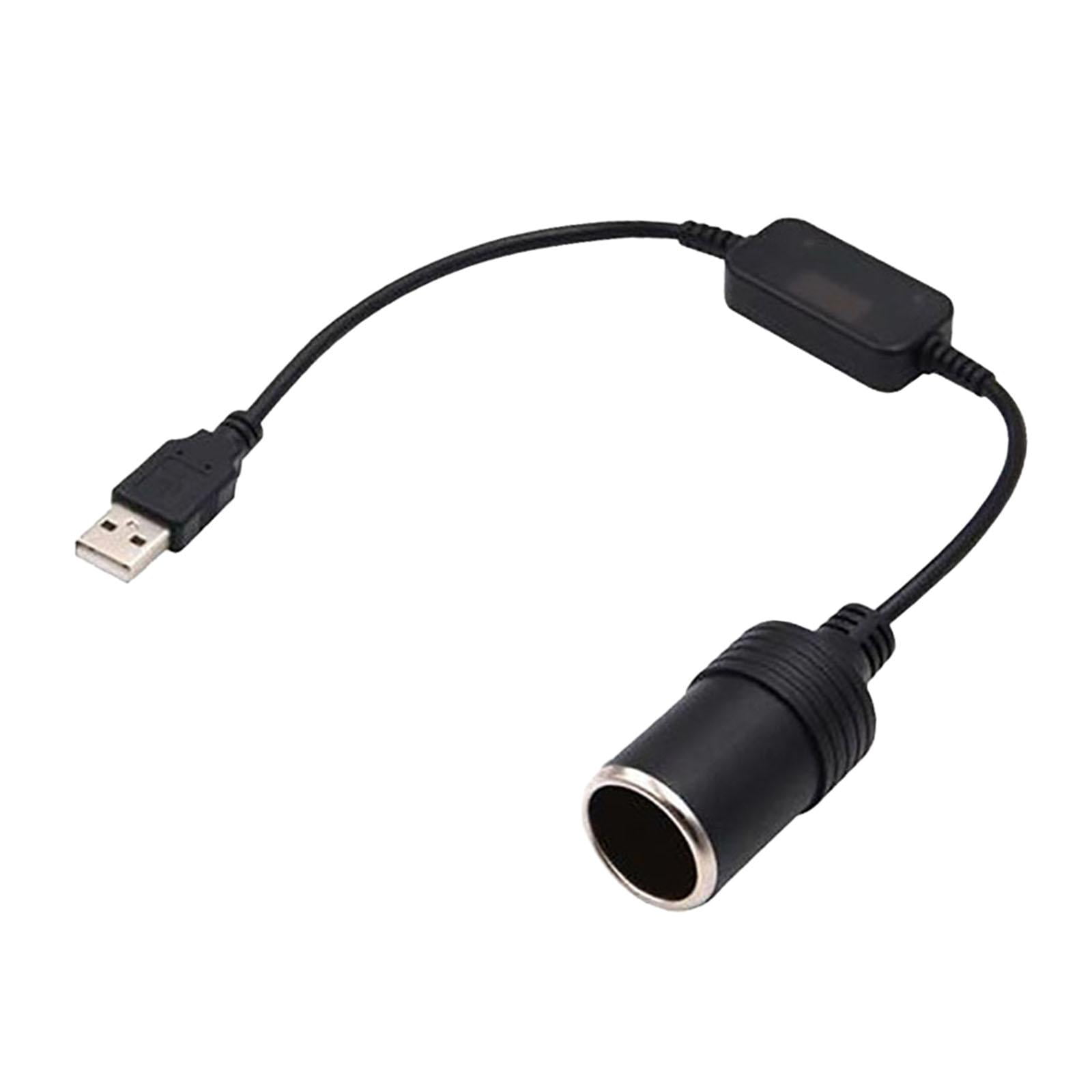 Magideal - Cable Convertidor De 5v Usb A A 12v Para Encendedor De Cigarrillos De Coche Con Chip De Refuerzo Salida Máxima De 10w 12v 1a Para 1 2 Metros 12 Metros