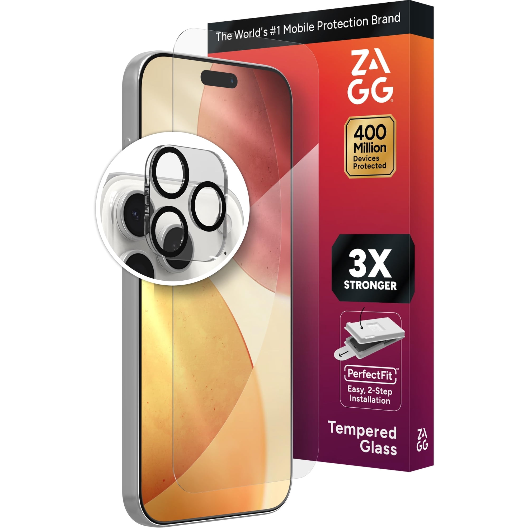 Protección De Pantalla Y Lente De Cámara Zagg Glass+ Para Iphone 17 Pro Max