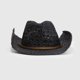 thumbnail image 2 of Sombrero Vaquero Tejido Estilo Cowboy Playa, Festival, Moda negro Talla Única, 2 of 5