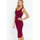 thumbnail image 2 of Saronite Vestido Midi Ajustado con Espalda Nadadora y sin Mangas Basics, Burdeos (para Mujer), 2 of 4
