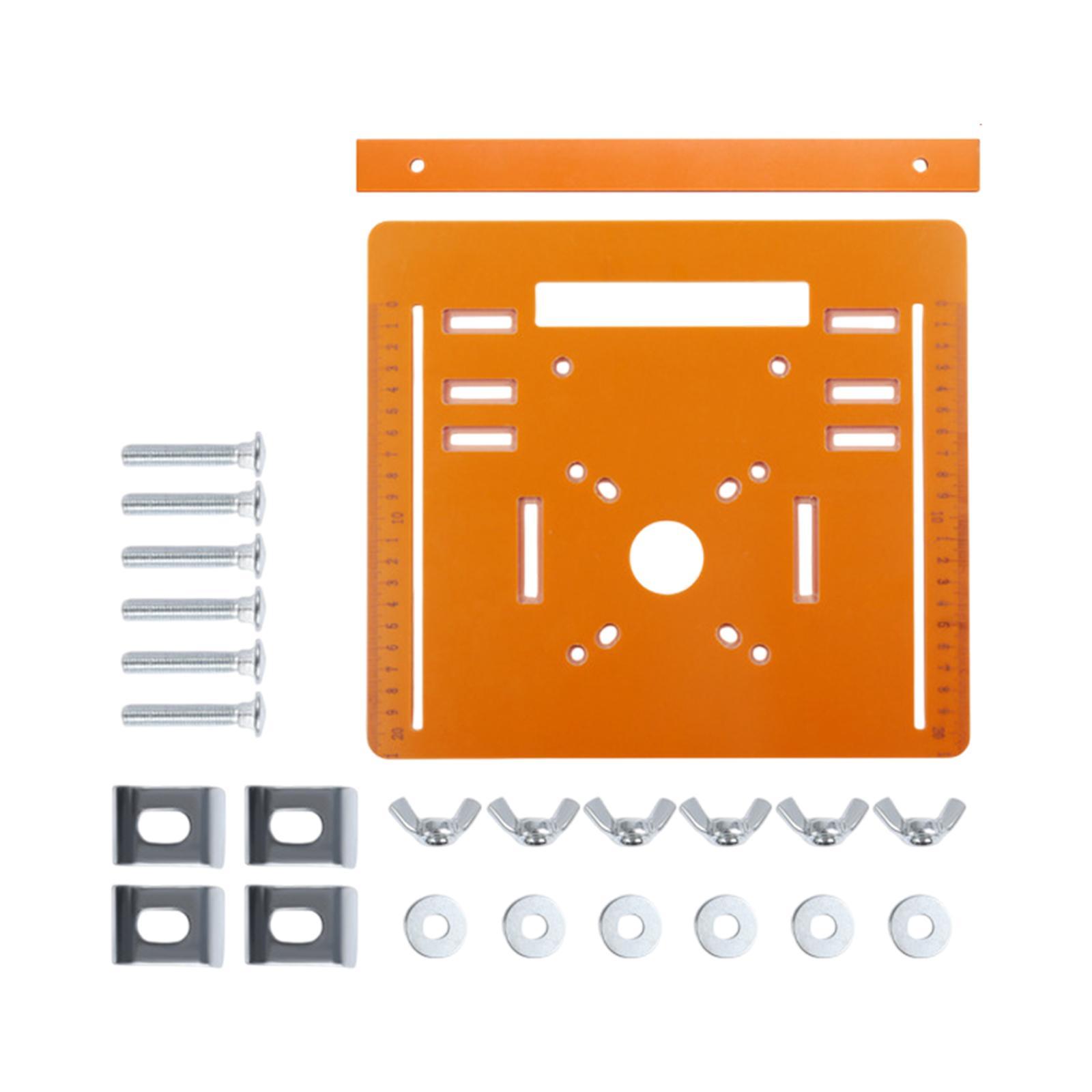 Ioensy - Placa Base Para Máquina De Corte, Riel Guía Para Sierra Circular Para Carpintería, 28 Cm X 25 Cm