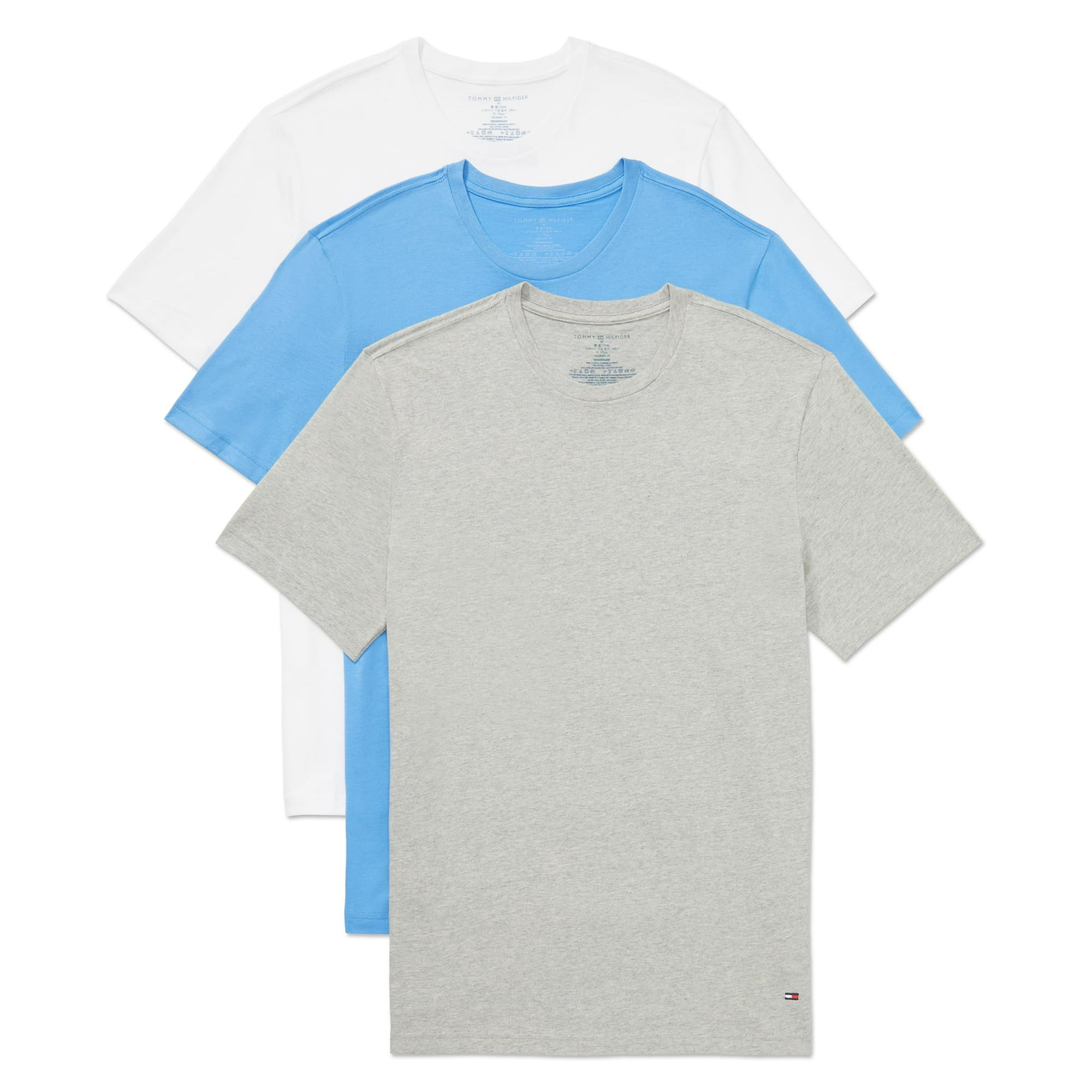 Camisetas Tommy Hilfiger De Algodón Clásicas Para Hombre, Paquete De 3