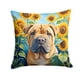 thumbnail image 1 of Cojín Sunflowers Shar Pei 35 X 35 Cm, 1 of 6