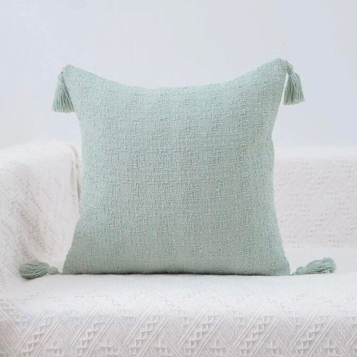Todo Hogar Santiago De Chile - Cojín De Lino En 45cm X 45cm - Verde Agua