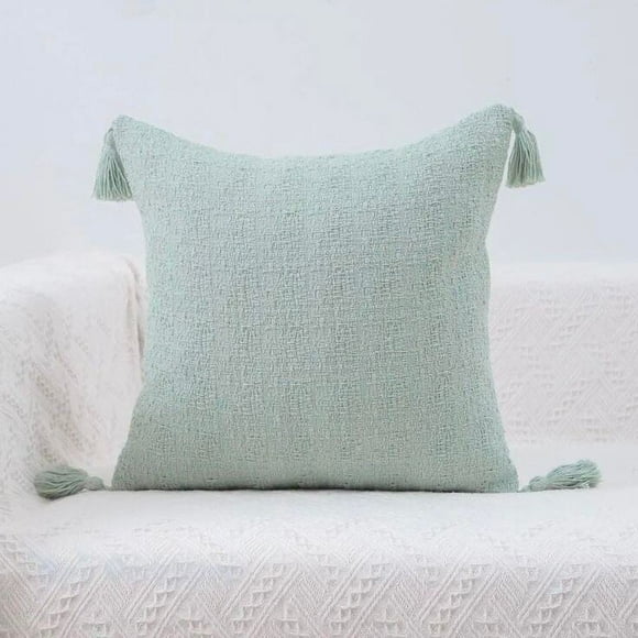 Cojín de lino en 45cm x 45cm - verde agua