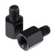 thumbnail image 5 of Espejo Retrovisor Lateral Para Motocicleta Scooter LH 10 Mm - RH 8 Mm Adaptador Negro, 5 of 5
