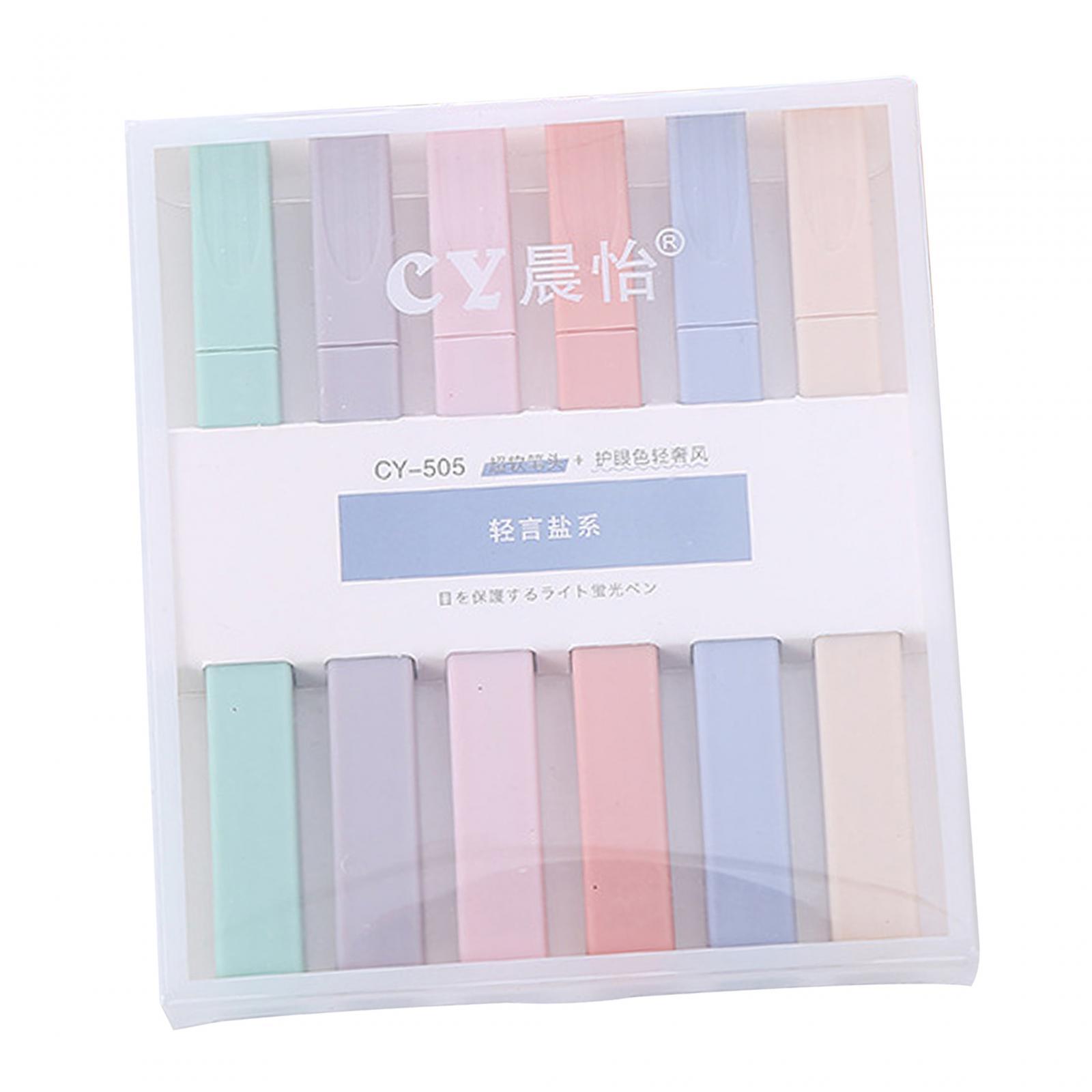 Magideal - 6 Piezas De Resaltadores Estéticos, Bolígrafos De Dibujo Artístico, Papelería, Subrayado, Surtidos Estilo A