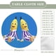 thumbnail image 2 of Bananas en pijamas-theme Fitted Round Tablecloths Elastic Edged Table Covers Waterproof Table Cloth for Kitchen Holiday Party Tables Decor 150cm, 2 of 6