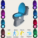 thumbnail image 1 of 1pc Color Changing LED Toilet Bowl Light with Motion Sensor - Enhance Your Bathroom Experience with Ease, 1 of 4