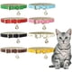thumbnail image 4 of Paquete de 8 collares de cuero para gatos con cascabeles y hebillas de metal pulido, duraderos y ajustables, hechos a mano., 4 of 5