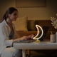thumbnail image 4 of Letrero de neón de luna - Luz de neón de luna para dormitorio, escritorio, decoración de mesa - Luz en forma de luna alimentada por batería/USB - Letreros LED de luna independientes - Luz LED de luna, 4 of 7