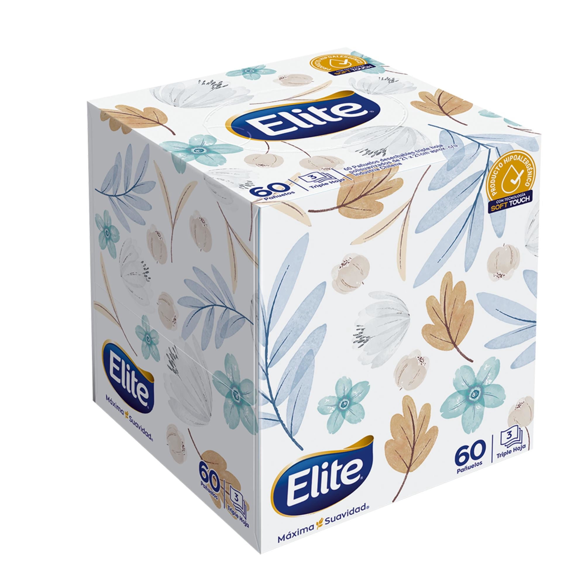 Pañuelos Facial Triple Hoja Premium 60 Un Elite