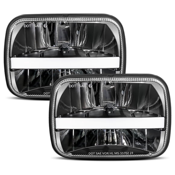 Faro UNI‑SHINE 5x7/7x6 LED Blanco/Ámbar con Luz Diurna (DRL)