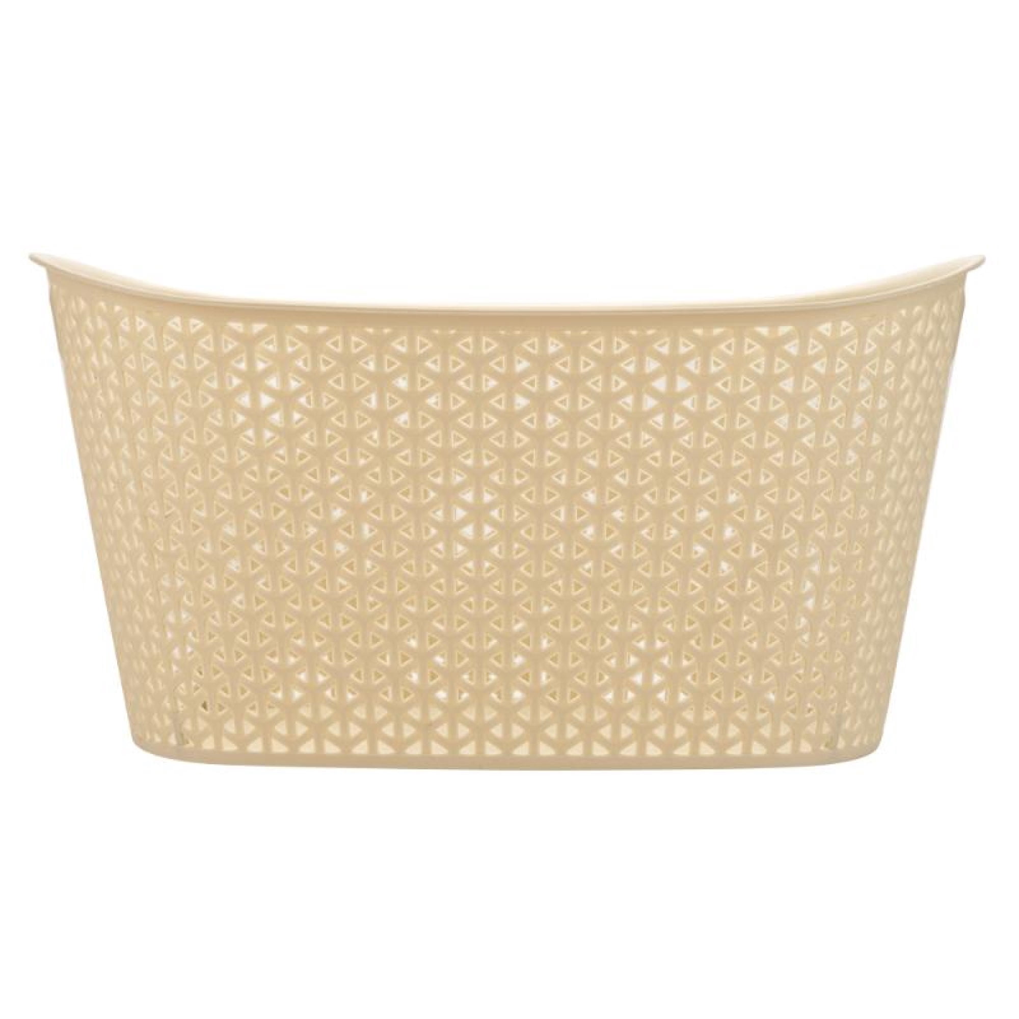Cesta Tejido 38 Litros Oval Crema