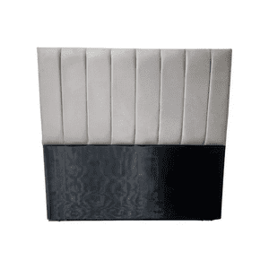Importclick - Respaldo 2 Plazas Piso Capitone Premium 150X140 Cm Gris Claro Felpa Lineal