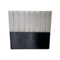 Importclick - Respaldo 2 Plazas Piso Capitone Premium 150X140 Cm Gris Claro Felpa Lineal