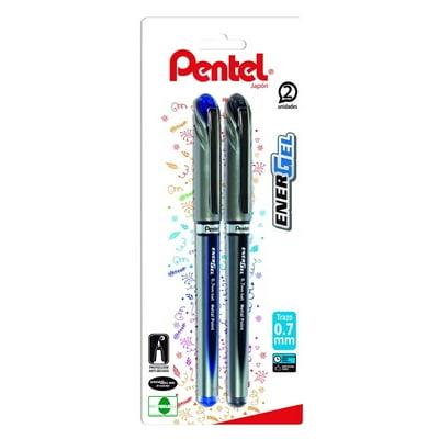Pack 2 Bolígrafo Energel 0,7 Mm Color Negro Y Azul  Pentel