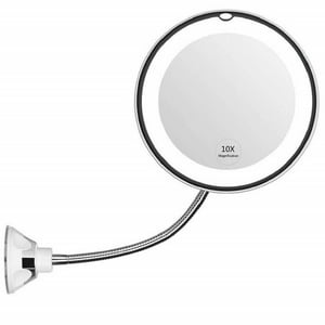 Genérico - Espejo Maquillaje Aumento Luz Led Cuello Cisne Flexible Rondon
