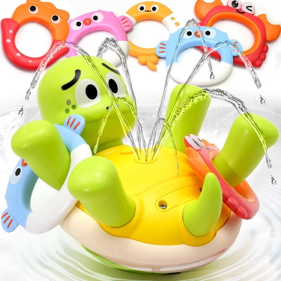 Aspersor Recargable Con Forma De Tortuga De Bath Toys Para Niños De 1 A 6 Años
